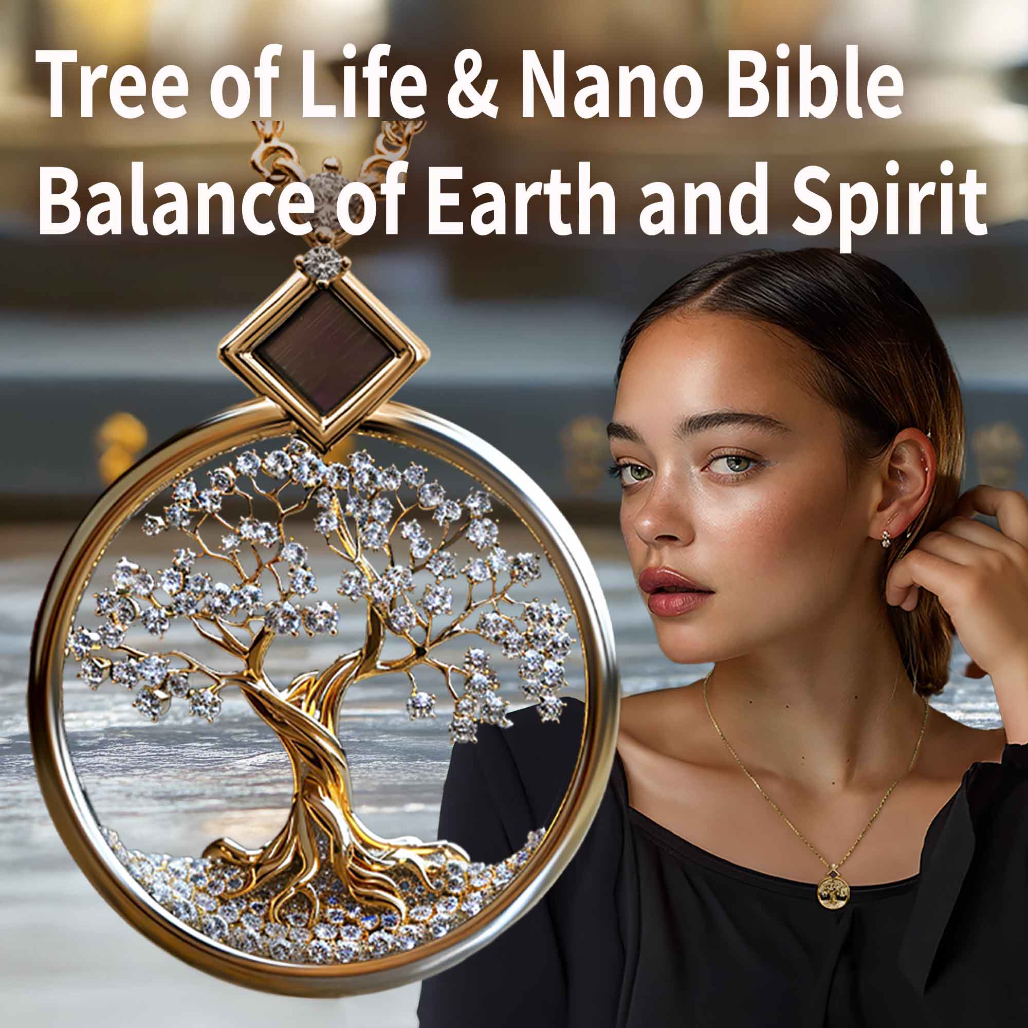 Bible Necklace Gold Cross Pendant with New Testament Inside - My Nano Jewelry